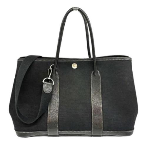 Pre-owned Canvas handbags Hermès Vintage , Black , Dames