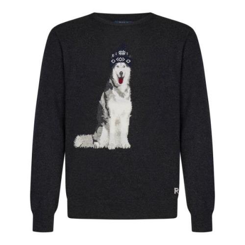 Kasjmier Husky Hond Sweater Grijs Polo Ralph Lauren , Gray , Heren