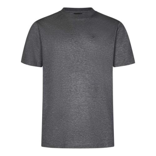 Grijze T-shirts en Polos met Micro Eagle Logo Emporio Armani , Gray , ...