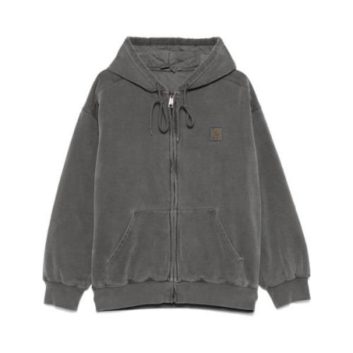 Grijze Hoodie met Logo Carhartt Wip , Gray , Heren