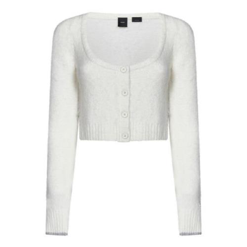 Witte Trui met Zilveren Afwerking Pinko , White , Dames