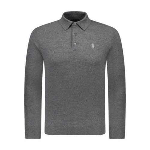 Grijze Wol Polo Trui Polo Ralph Lauren , Gray , Heren