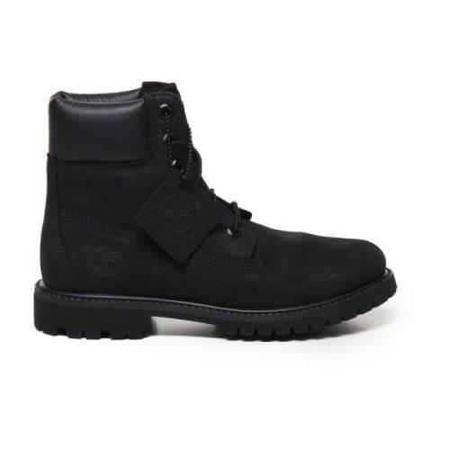 Zwarte Waterdichte Veterschoenen van Rubber Timberland , Black , Dames