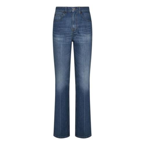 Blauwe Hoge Taille Jeans Vintage Wassing Victoria Beckham , Blue , Dam...