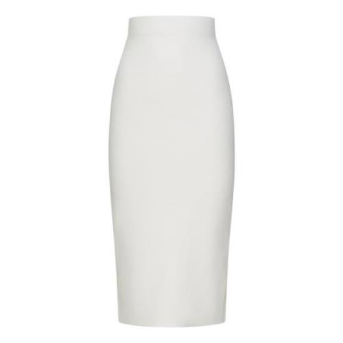 Witte hoge taille aansluitende rok Victoria Beckham , White , Dames