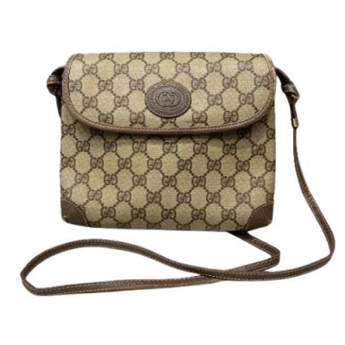 Pre-owned Leather gucci-bags Gucci Vintage , Beige , Dames