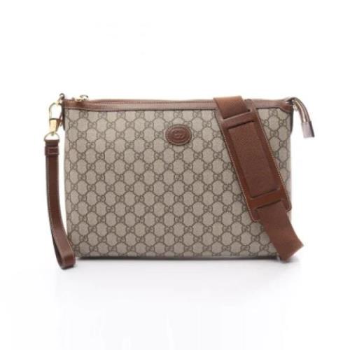 Pre-owned Leather gucci-bags Gucci Vintage , Beige , Heren