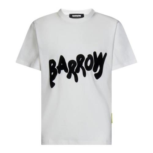 Klassiek Wit T-shirt met een Moderne Touch Barrow , White , Heren