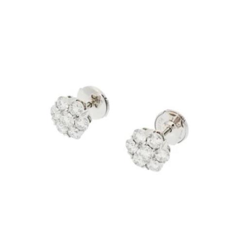 Pre-owned White Gold earrings Van Cleef & Arpels Pre-owned , Gray , Da...