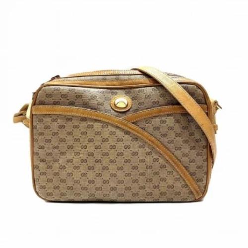 Pre-owned Leather gucci-bags Gucci Vintage , Beige , Dames