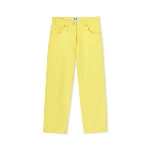 Trousers Msgm , Yellow , Dames