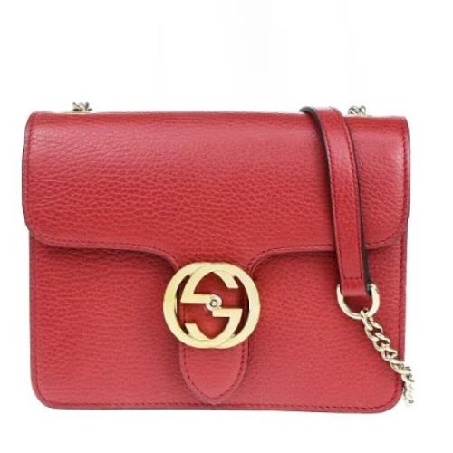 Pre-owned Leather gucci-bags Gucci Vintage , Red , Dames