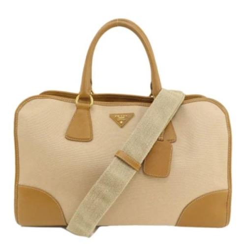 Pre-owned Canvas prada-bags Prada Vintage , Beige , Dames