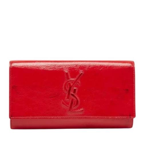 Pre-owned Leather clutches Yves Saint Laurent Vintage , Red , Dames