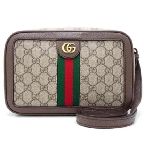 Pre-owned Leather gucci-bags Gucci Vintage , Beige , Dames