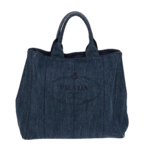 Pre-owned Denim totes Prada Vintage , Blue , Dames