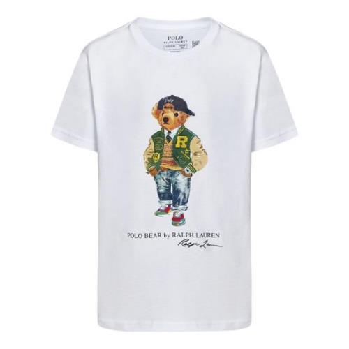 Grafische Beer Witte T-shirts en Polos Polo Ralph Lauren , White , Her...