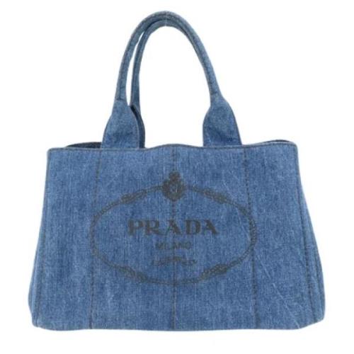 Pre-owned Denim prada-bags Prada Vintage , Blue , Dames