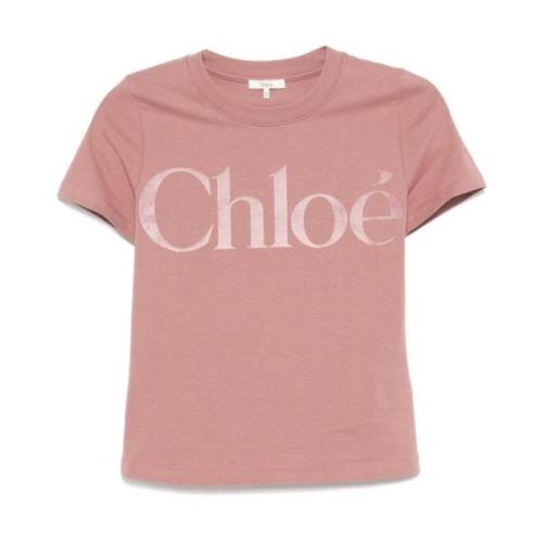 Stijlvolle Jersey T-shirts en Polos Chloé , Pink , Dames