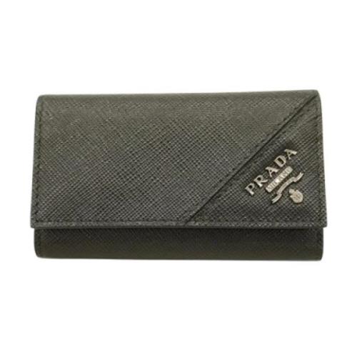 Pre-owned Leather key-holders Prada Vintage , Black , Dames