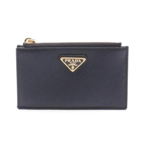 Pre-owned Leather wallets Prada Vintage , Black , Dames