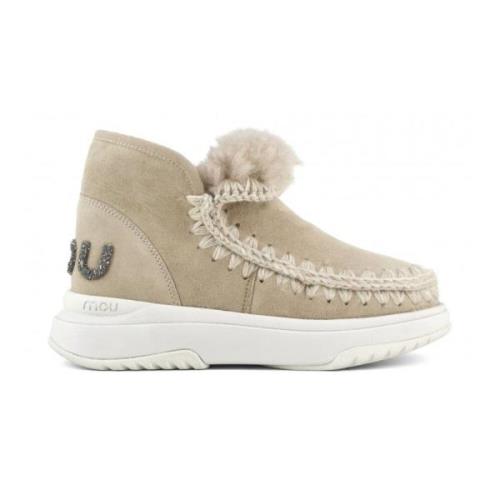 Beige Eskimo Jogger Laarzen Mou , Beige , Dames