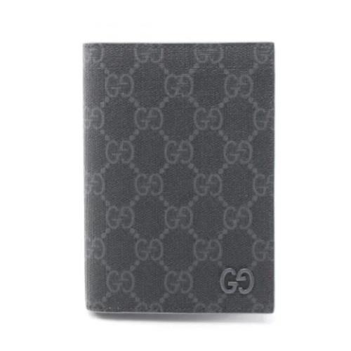 Pre-owned Coated canvas wallets Gucci Vintage , Gray , Heren