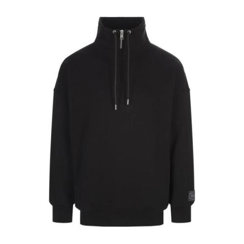 Zwarte High-neck Zip Sweatshirt Hugo Boss , Black , Heren