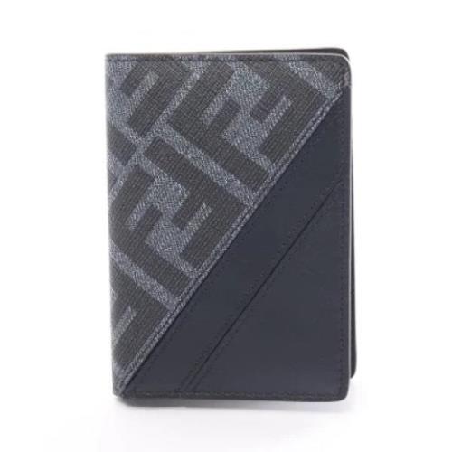 Pre-owned Coated canvas wallets Fendi Vintage , Blue , Heren