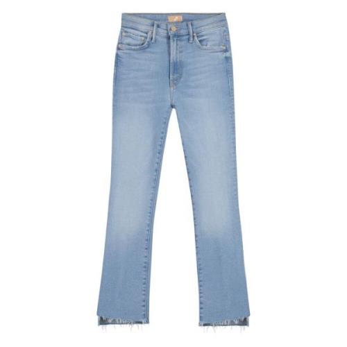 Stretch katoenen jeans met contraststiksels Mother , Blue , Dames