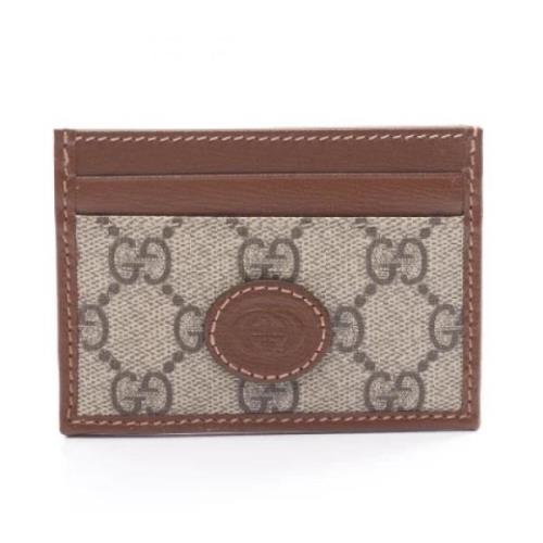 Pre-owned Plastic wallets Gucci Vintage , Beige , Dames