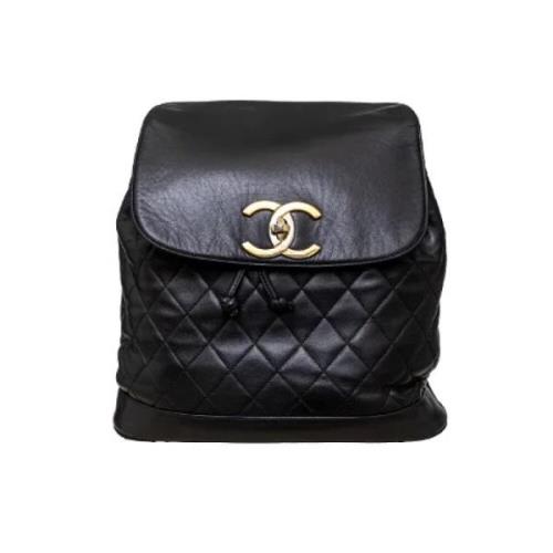 Pre-owned Leather chanel-bags Chanel Vintage , Black , Dames