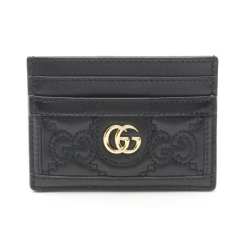 Pre-owned Leather wallets Gucci Vintage , Black , Dames