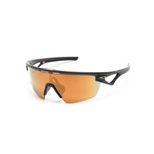 Oranje Shield Zonnebril Multicolor Spiegel Oakley , Orange , Unisex