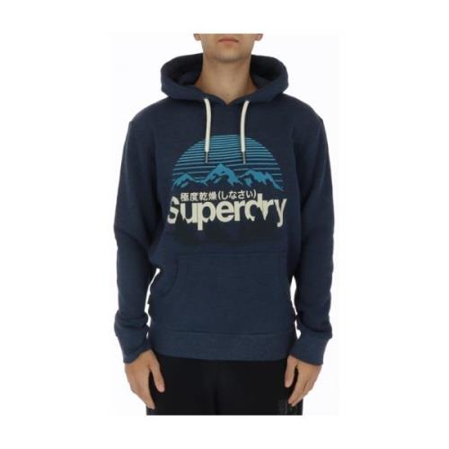 Berggrafische hoodie Superdry , Blue , Heren