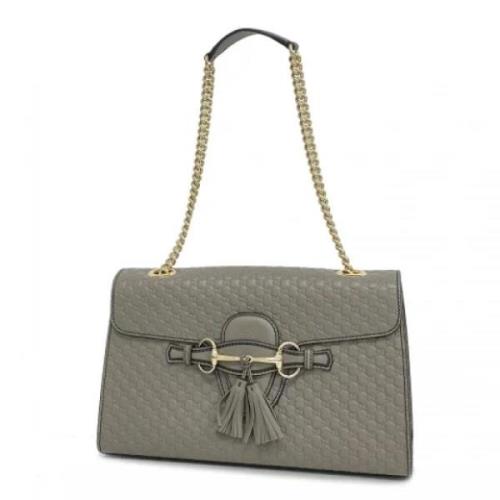 Pre-owned Leather gucci-bags Gucci Vintage , Gray , Dames