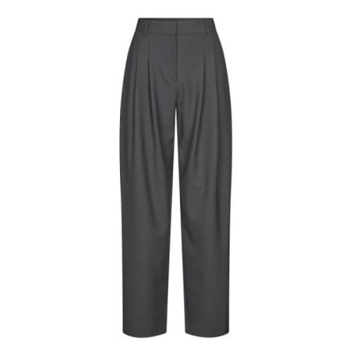 Hoge taille klassieke taps toelopende broek Samsøe Samsøe , Gray , Dam...