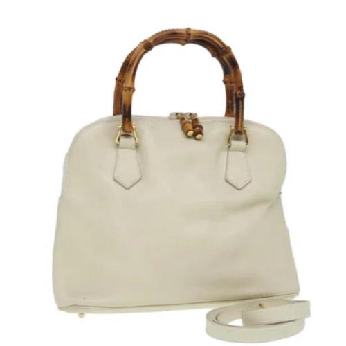 Pre-owned Leather gucci-bags Gucci Vintage , White , Dames