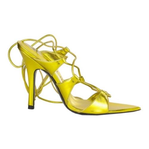 Renee Gelamineerde Sandalen The Attico , Yellow , Dames