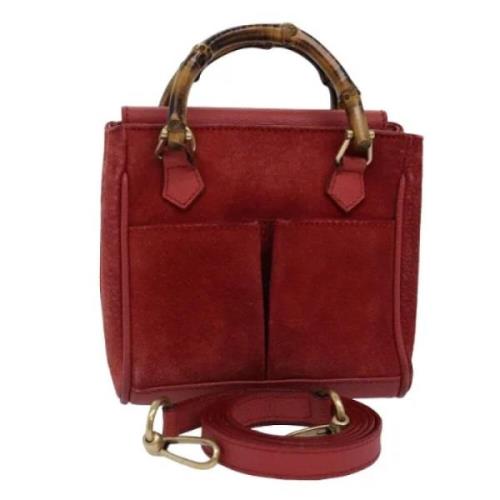 Pre-owned Suede gucci-bags Gucci Vintage , Red , Dames