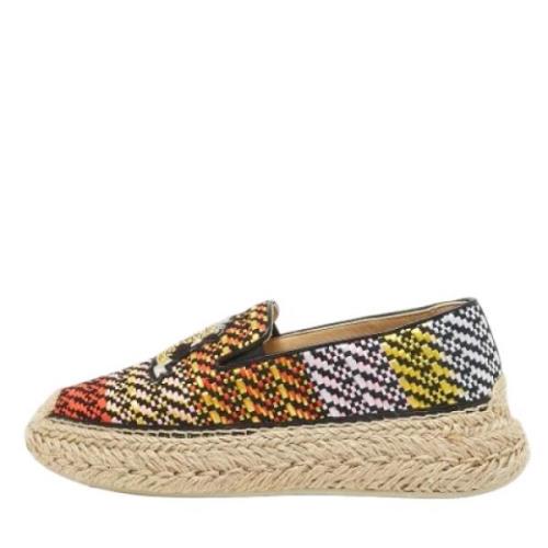 Pre-owned Raffia flats Christian Louboutin Pre-owned , Multicolor , Da...