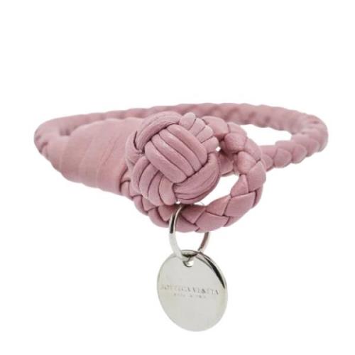 Pre-owned Leather bracelets Bottega Veneta Vintage , Pink , Dames