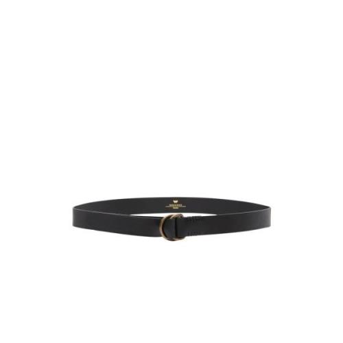 Elegant leren riem met dubbele O-ring gesp Max Mara Weekend , Black , ...