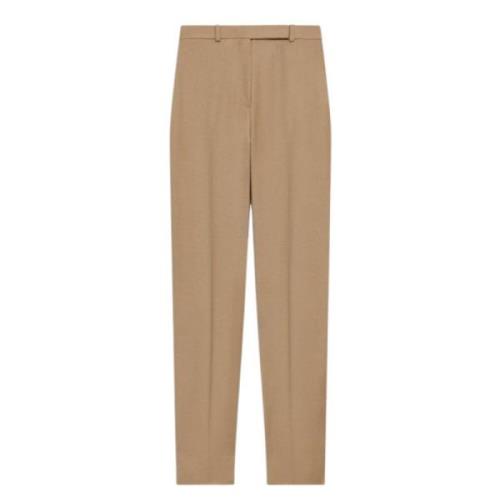 Kameel Wolflanel Tapered Broek Theory , Brown , Dames