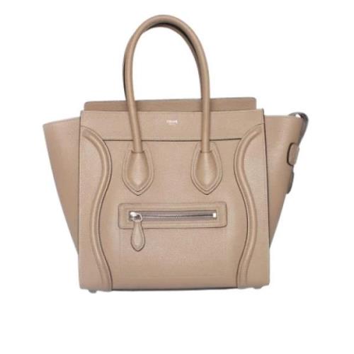 Pre-owned Leather celine-bags Celine Vintage , Beige , Dames