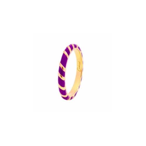 Aimée Paarse Emaille Vermeil Ring Cabirol , Purple , Dames