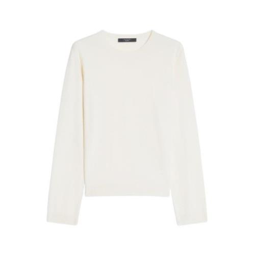 Zijde en wol mix trui Max Mara Weekend , White , Dames