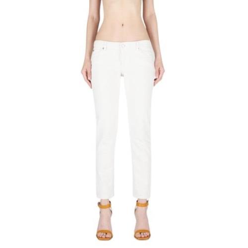 Witte Straight-Leg Dames Jeans Dsquared2 , White , Dames