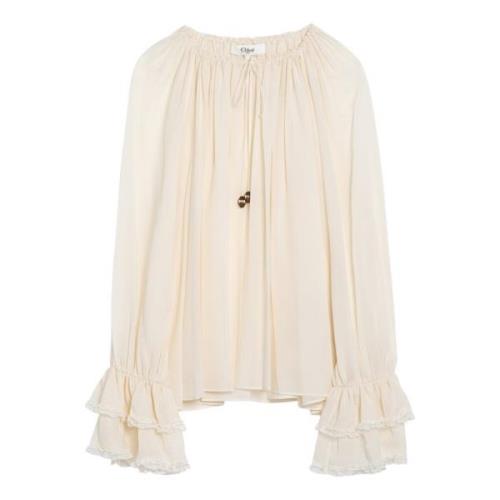 Elegante Blouse voor Vrouwen Chloé , Beige , Dames