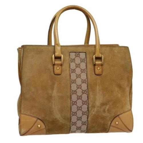 Pre-owned Canvas handbags Gucci Vintage , Beige , Dames